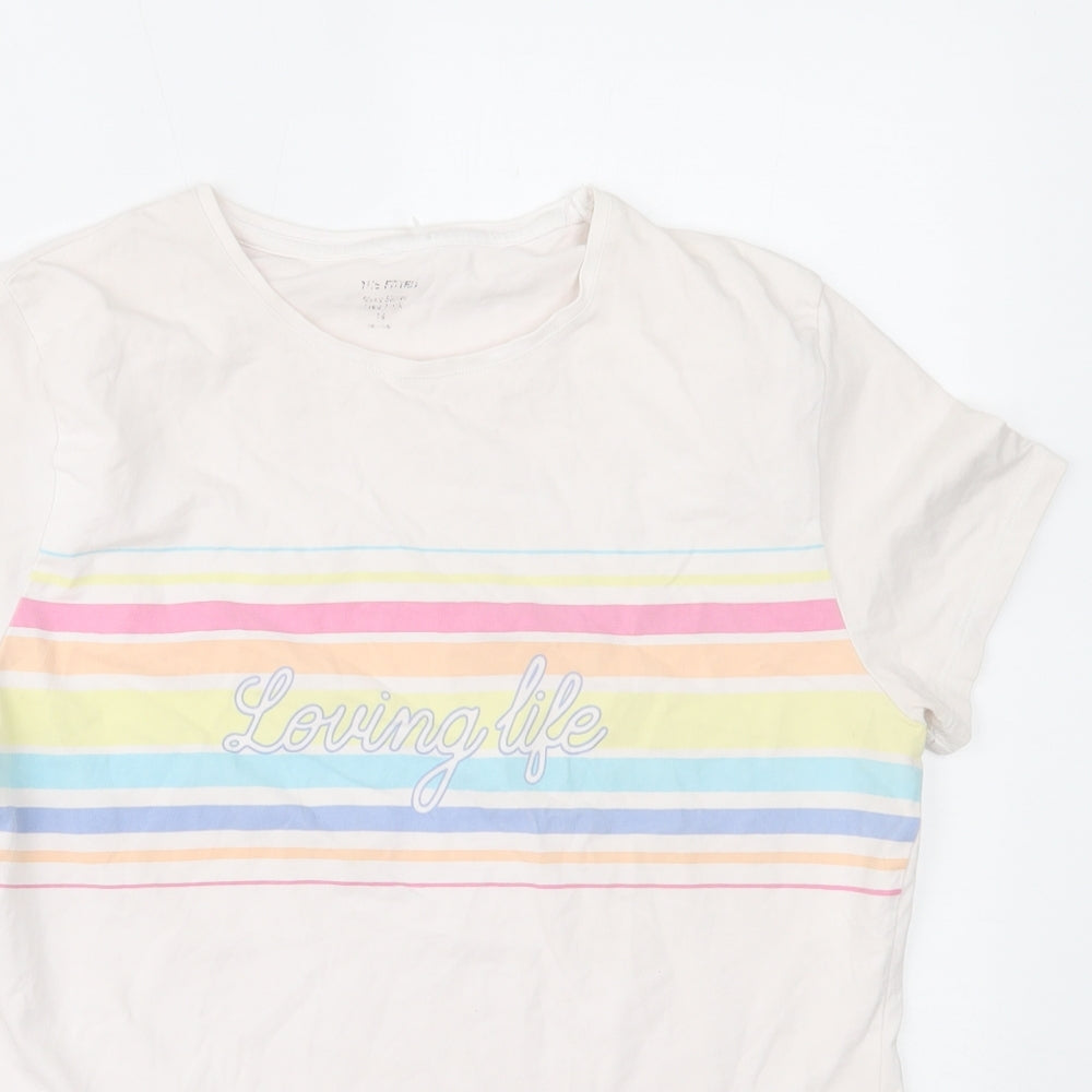 Marks and Spencer Womens Pink   Basic T-Shirt Size 14