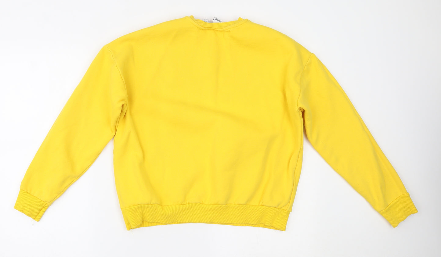 Disney Womens Yellow   Pullover Jumper Size S