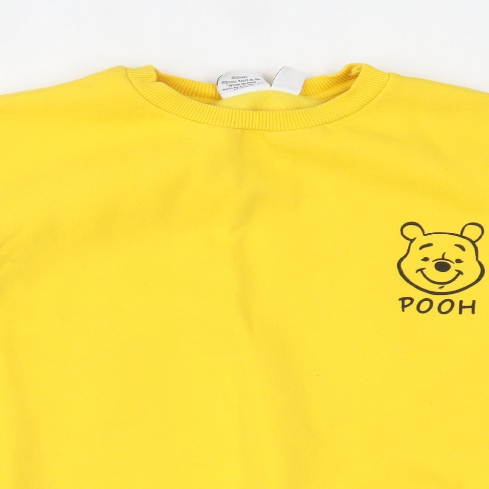 Disney Womens Yellow   Pullover Jumper Size S