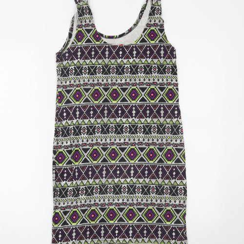 H&M Womens Multicoloured Geometric  Bodycon  Size M