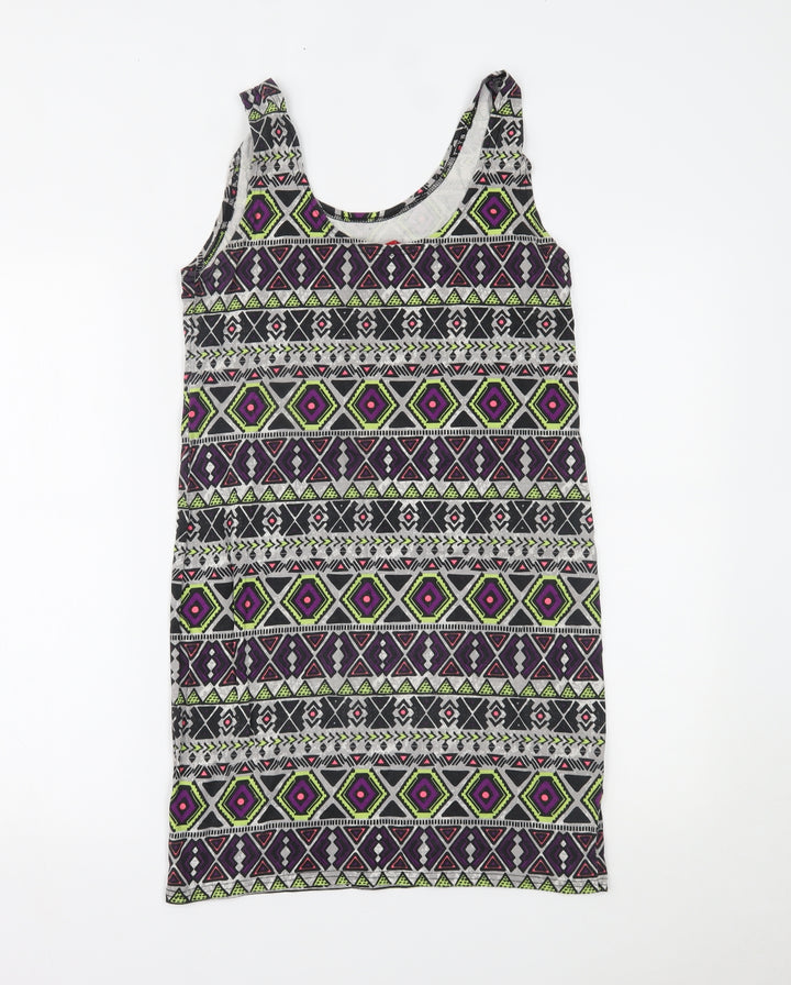 H&M Womens Multicoloured Geometric  Bodycon  Size M