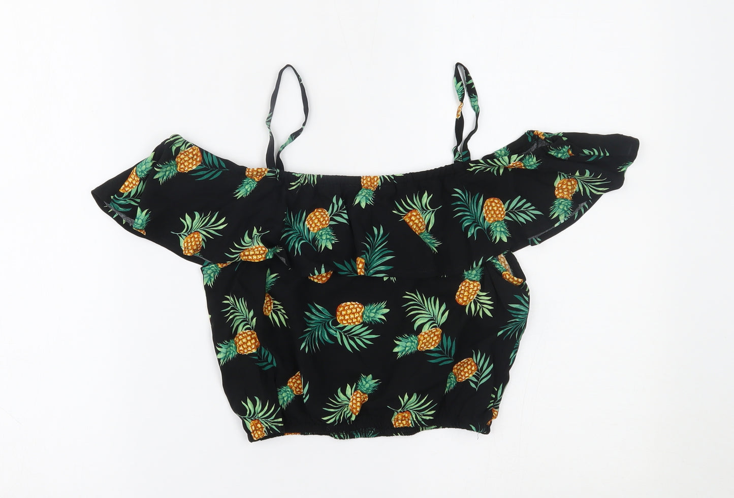 New Look Girls Black   Cropped Blouse Size 12 Years