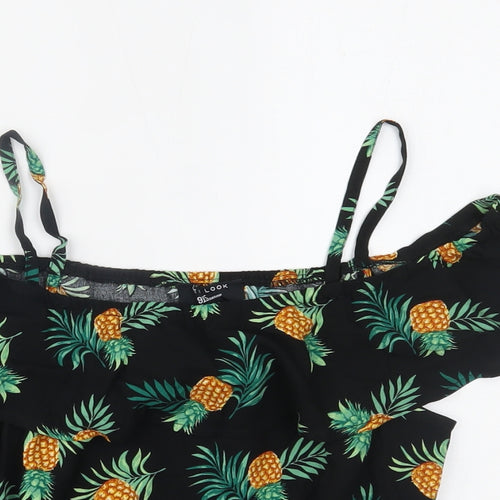 New Look Girls Black   Cropped Blouse Size 12 Years