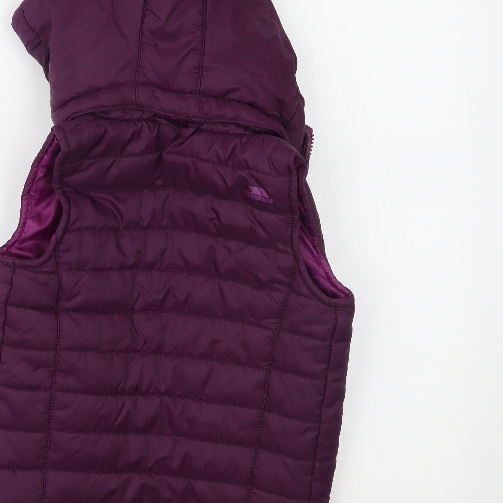 Trespass Girls Purple   Gilet Coat Size 2-3 Years