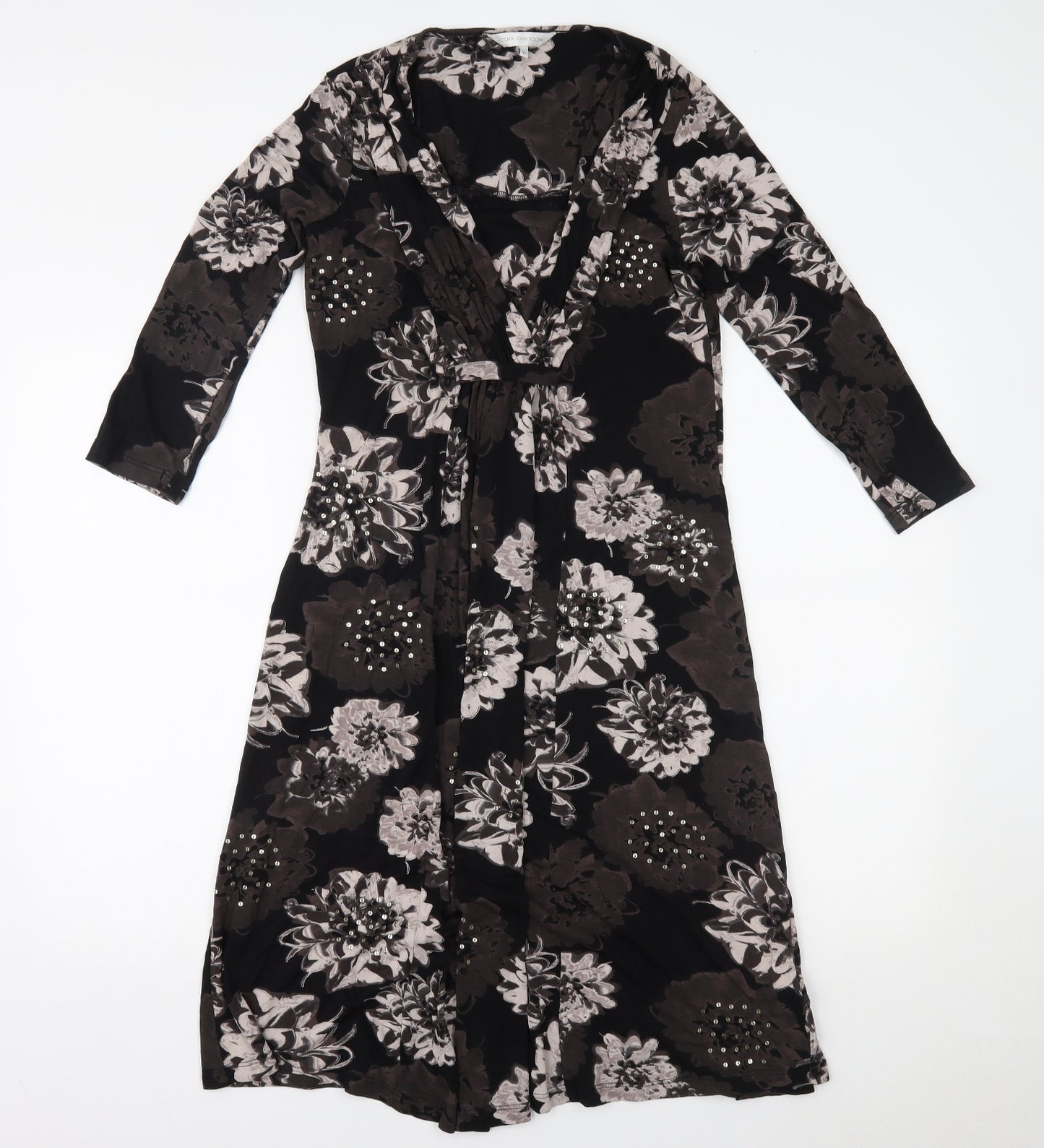RJR.John Rocha Womens Brown Fair Isle  A-Line  Size 12