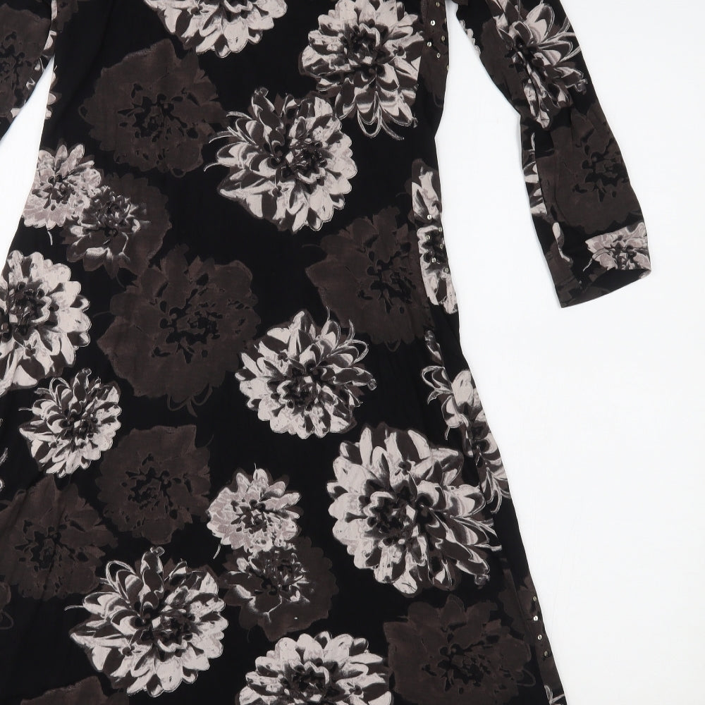 RJR.John Rocha Womens Brown Fair Isle  A-Line  Size 12