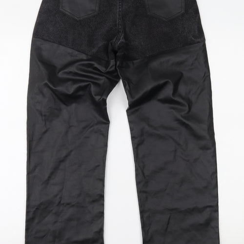 Misspap Womens Black  Denim Straight Jeans Size 6 L34 in