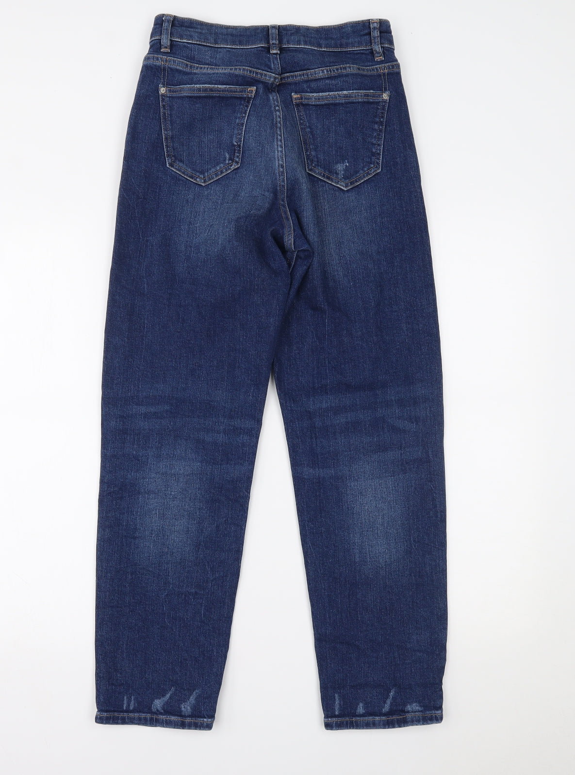 Marks and Spencer Womens Blue  Denim Boyfriend Jeans Size 8 L26 in