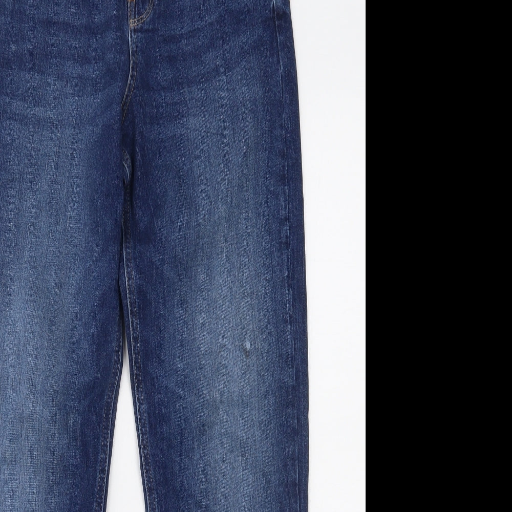 Marks and Spencer Womens Blue  Denim Boyfriend Jeans Size 8 L26 in