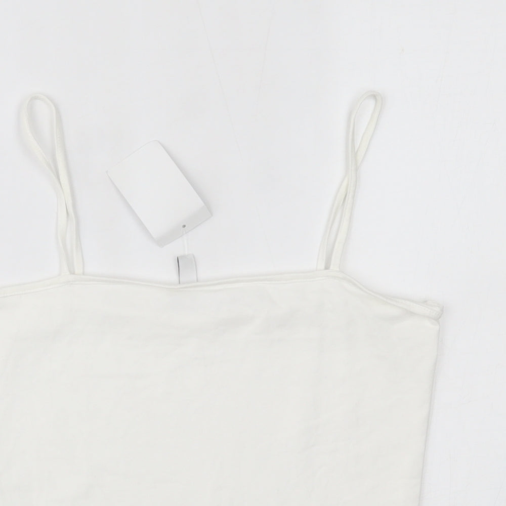 H&M Womens White   Cropped Tank Size S