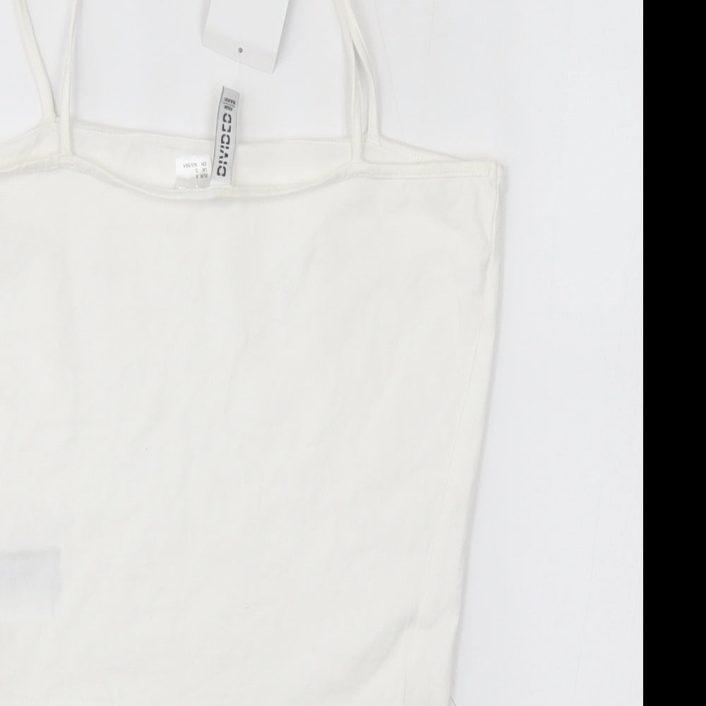 H&M Womens White   Cropped Tank Size S