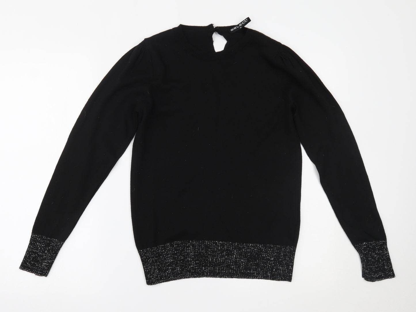 Select Womens Black   Basic Blouse Size M
