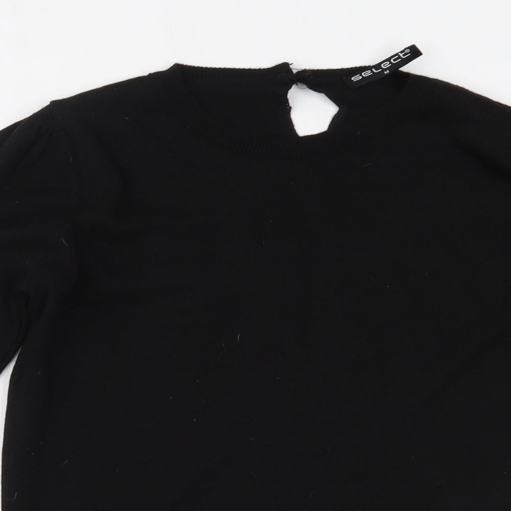 Select Womens Black   Basic Blouse Size M