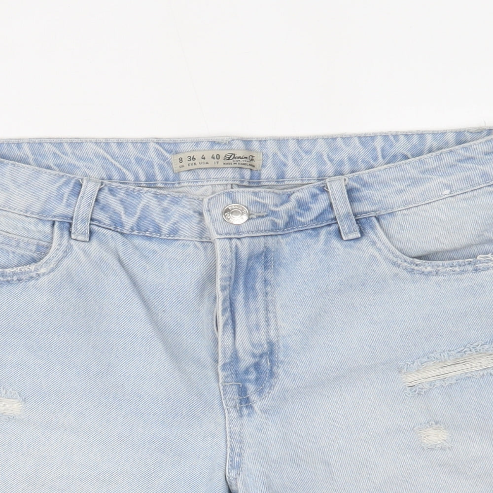 Primark Womens Blue  Denim Cut-Off Shorts Size 8