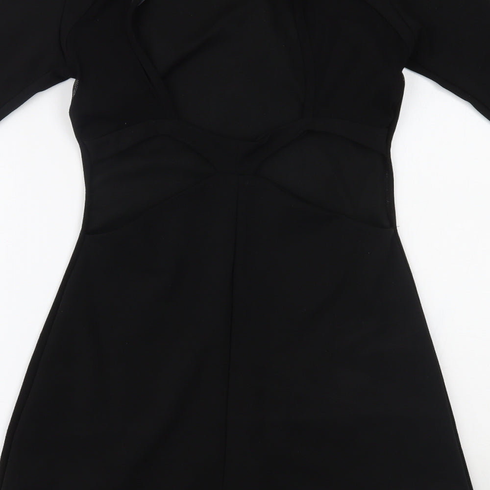 PRETTYLITTLETHING Womens Black   Fit & Flare  Size 10