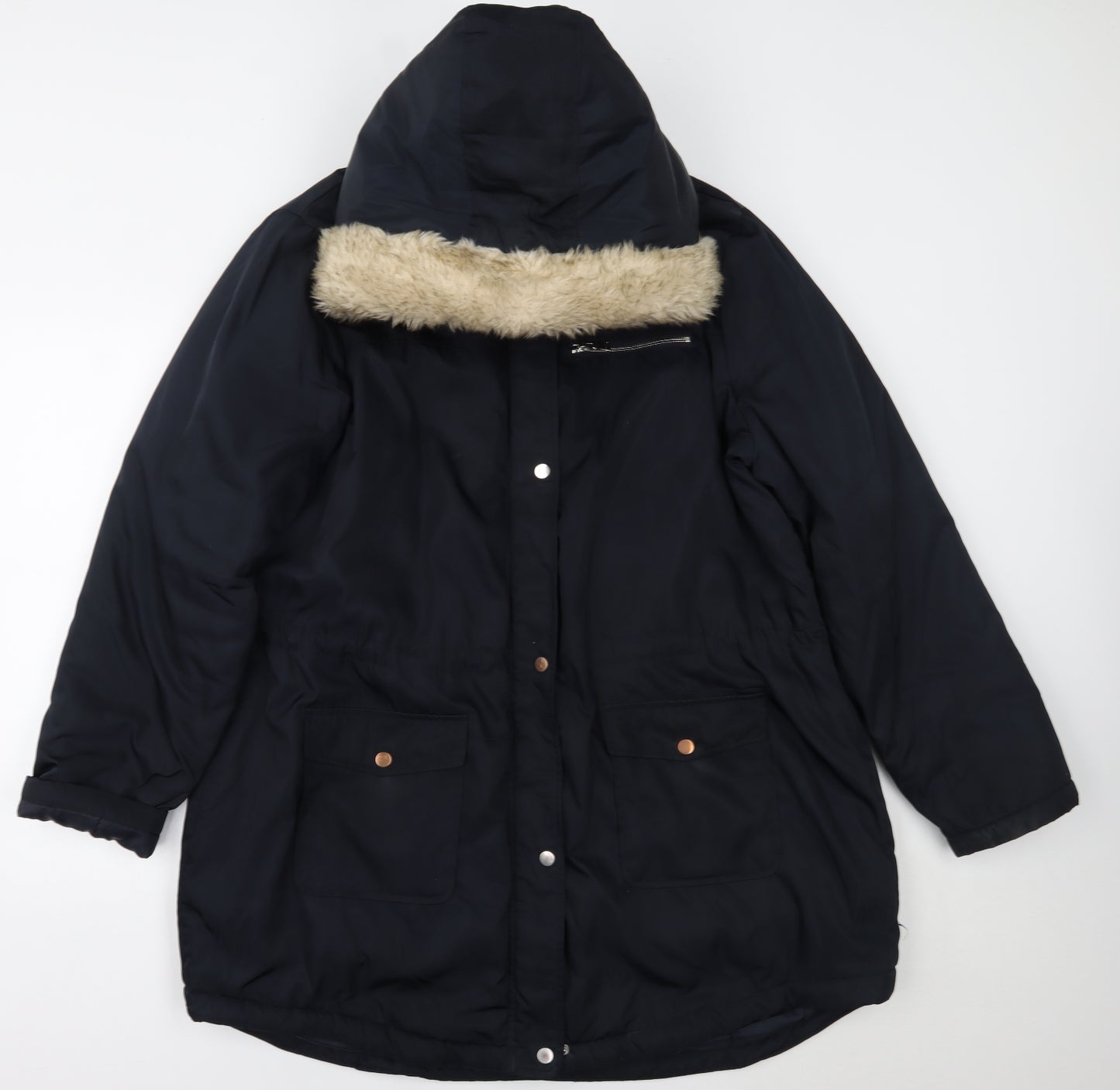 Dorothy Perkins Womens Blue   Parka Coat Size 22