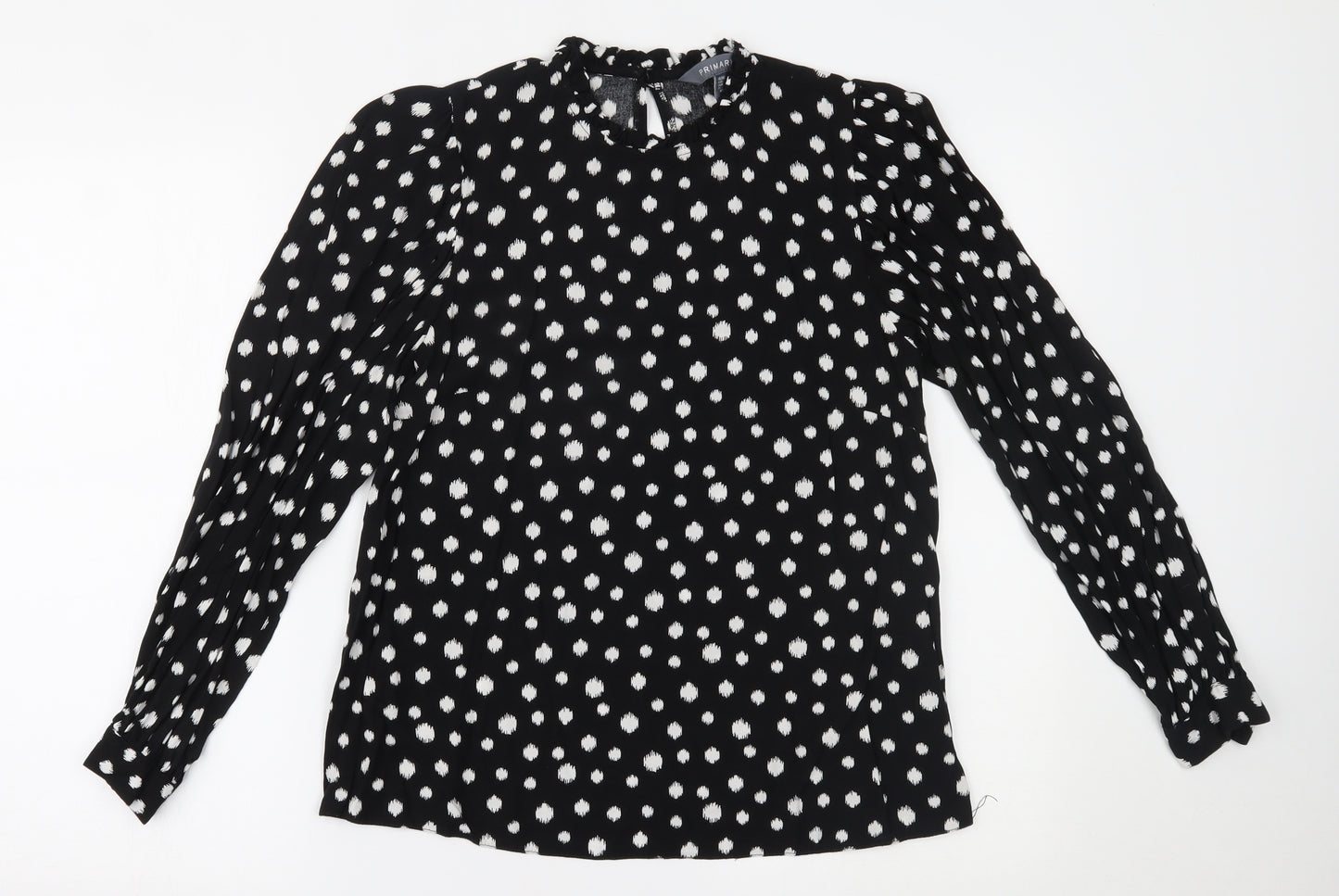 Primark Womens Black Polka Dot  Basic Blouse Size 10