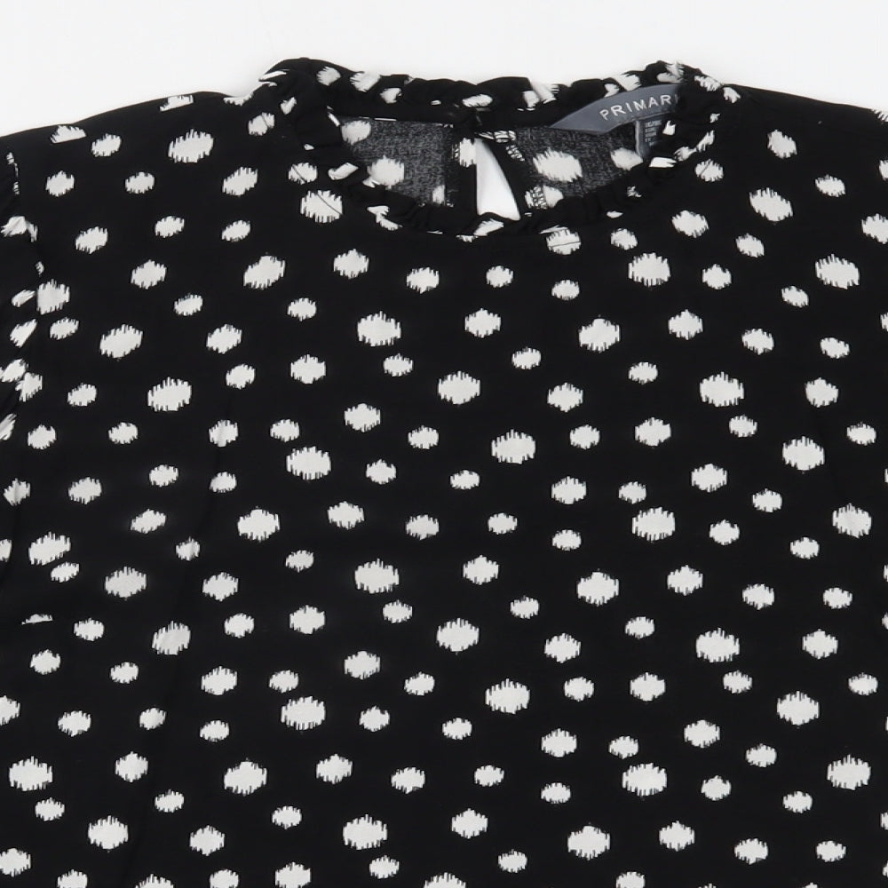 Primark Womens Black Polka Dot  Basic Blouse Size 10