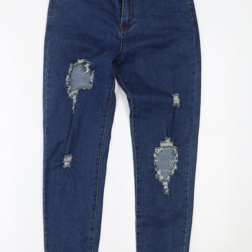 Momokrom Womens Blue  Denim Skinny Jeans Size 10 L26 in