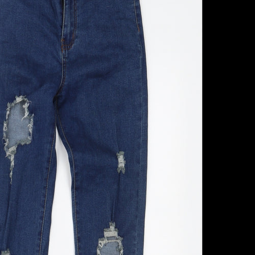 Momokrom Womens Blue  Denim Skinny Jeans Size 10 L26 in
