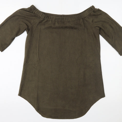 only & u Womens Green   Basic Blouse Size M