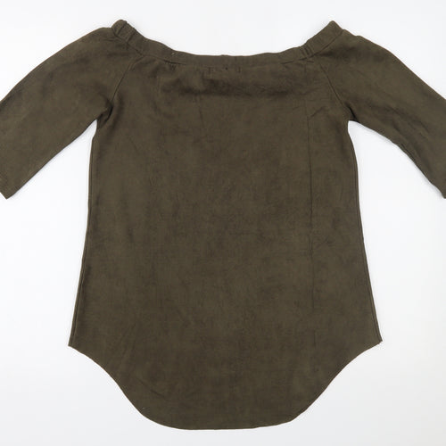 only & u Womens Green   Basic Blouse Size M