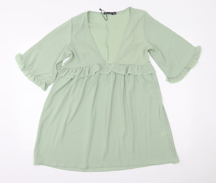 I SAW IT FIRST Womens Green A-Line Size 10