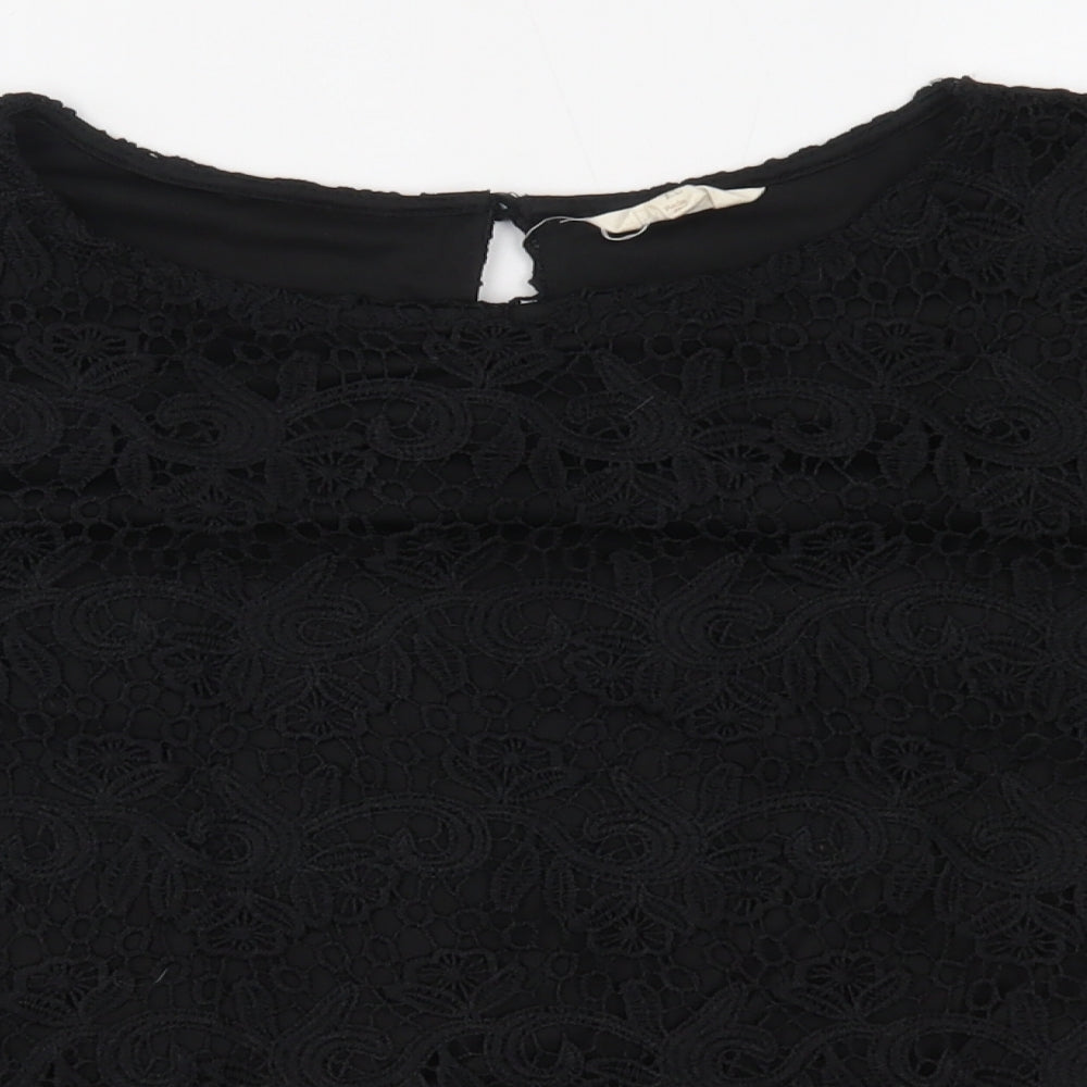 adiva Womens Black   Basic Blouse Size XL