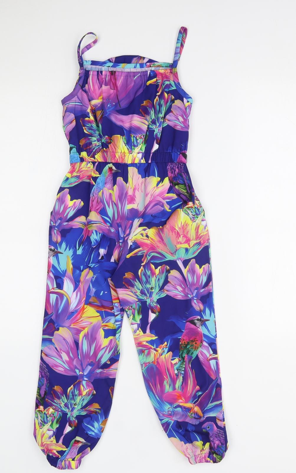 Blue Zoo Girls Multicoloured Flecked  Dungaree One-Piece Size 7 Years