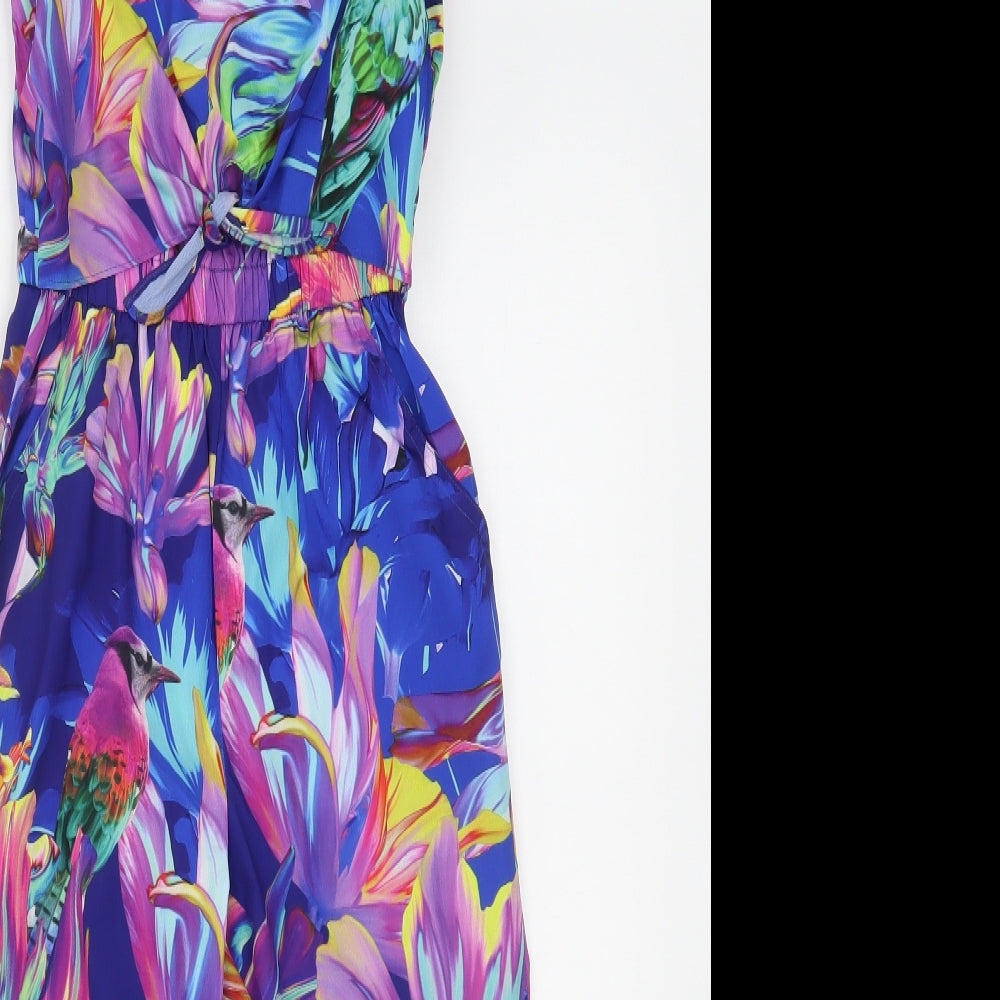 Blue Zoo Girls Multicoloured Flecked  Dungaree One-Piece Size 7 Years