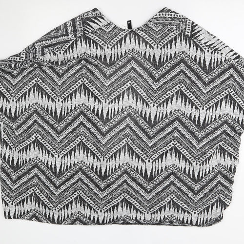 H&M Womens Grey Fair Isle  Cardigan Jumper Size XS