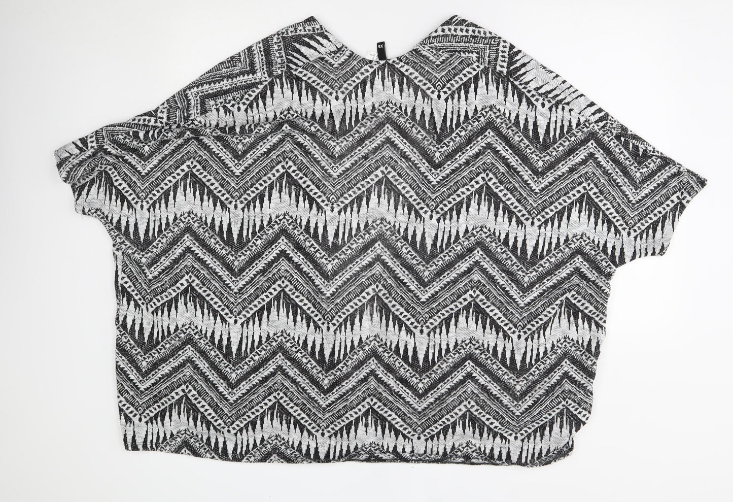 H&M Womens Grey Fair Isle  Cardigan Jumper Size XS