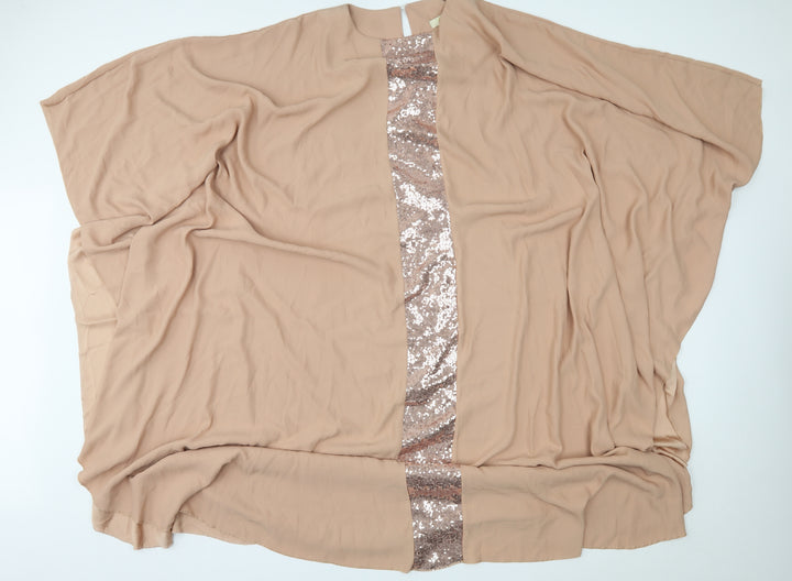 filizzade Womens Beige    Poncho Size 2
