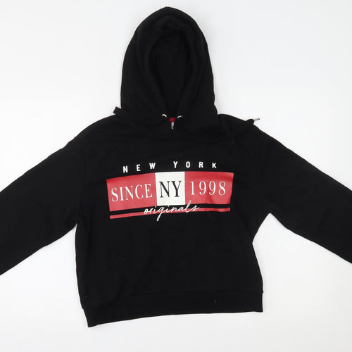 H&M Womens Black   Pullover Hoodie Size S