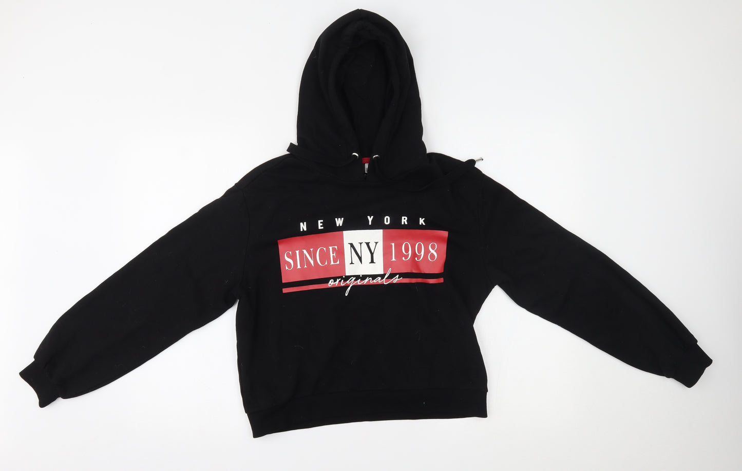 H&M Womens Black   Pullover Hoodie Size S