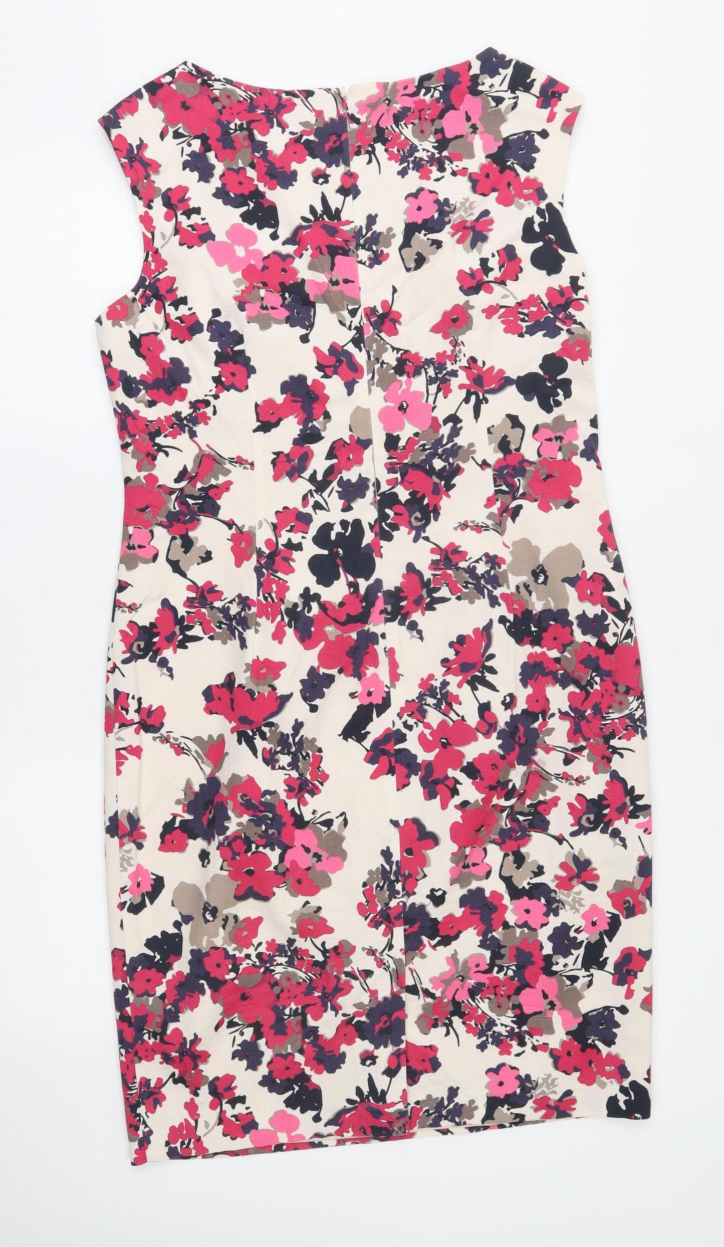 Viyella Womens Beige Floral  A-Line  Size 14