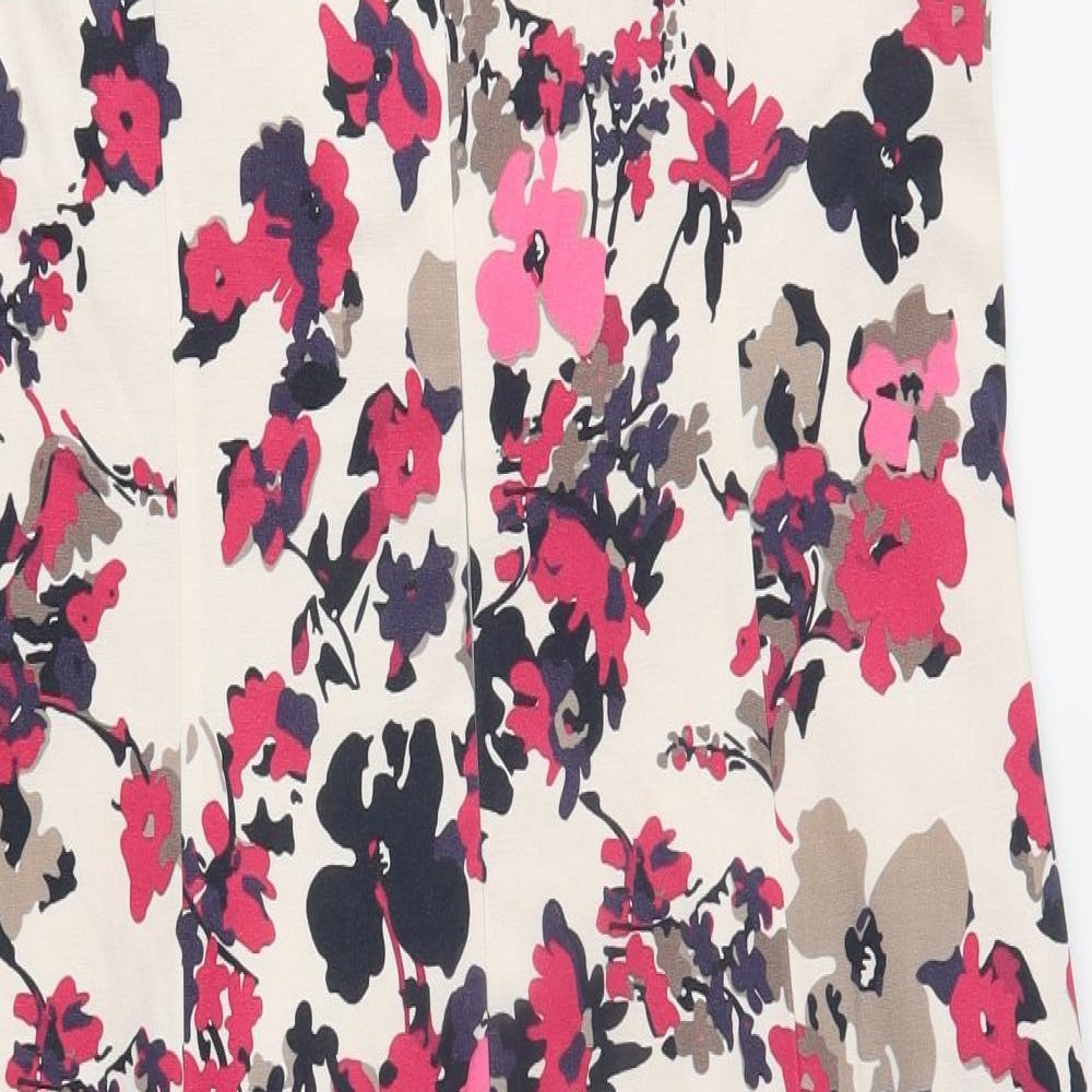 Viyella Womens Beige Floral  A-Line  Size 14