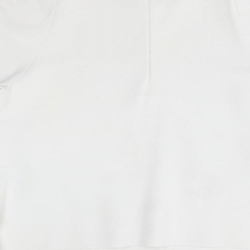 LK Bennet Womens White   Basic T-Shirt Size S  - shoulder slits