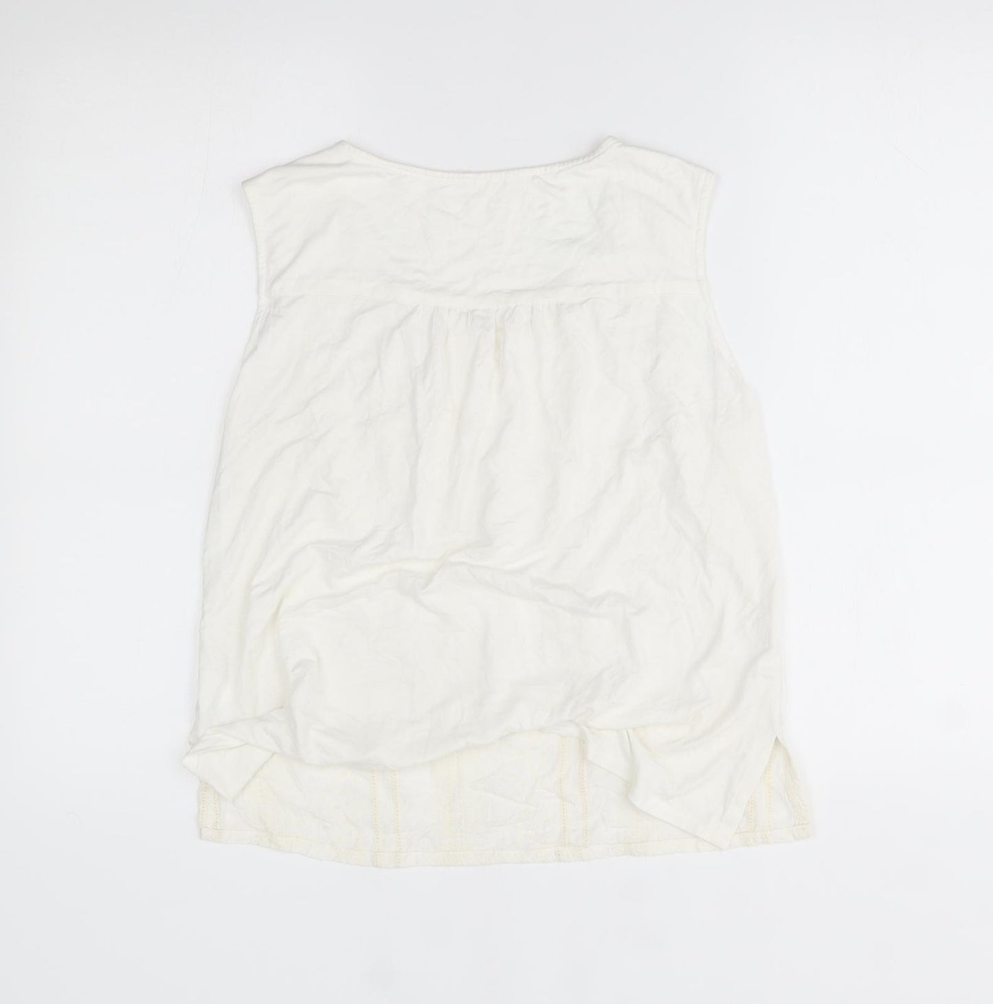 Preworn Womens White   Basic Blouse One Size