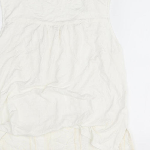 Preworn Womens White   Basic Blouse One Size