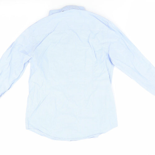 Autograph Boys Blue Striped  Basic Button-Up Size 11 Years