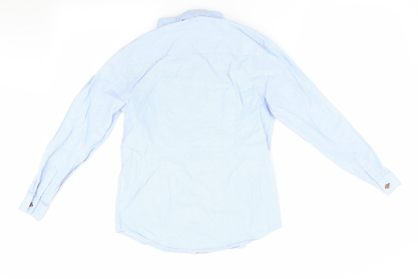 Autograph Boys Blue Striped  Basic Button-Up Size 11 Years