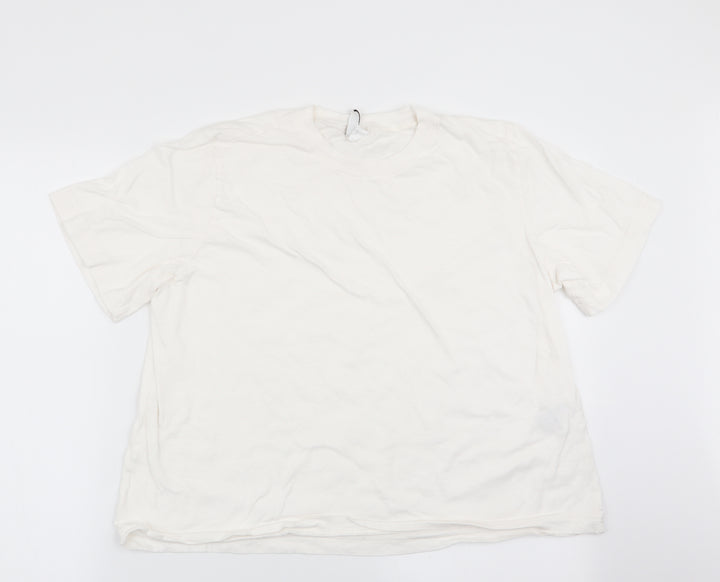 Divided Womens White   Basic T-Shirt Size L