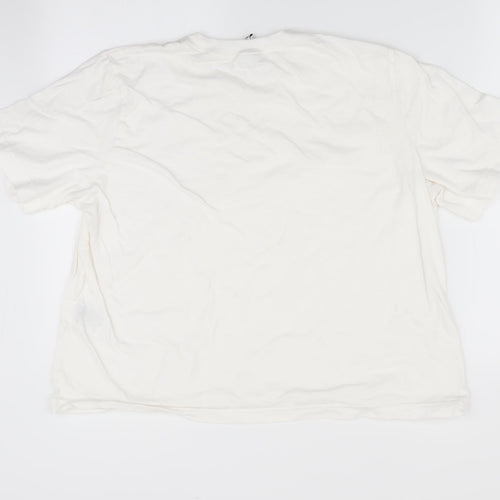 Divided Womens White   Basic T-Shirt Size L