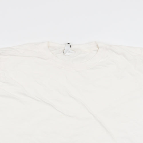 Divided Womens White   Basic T-Shirt Size L