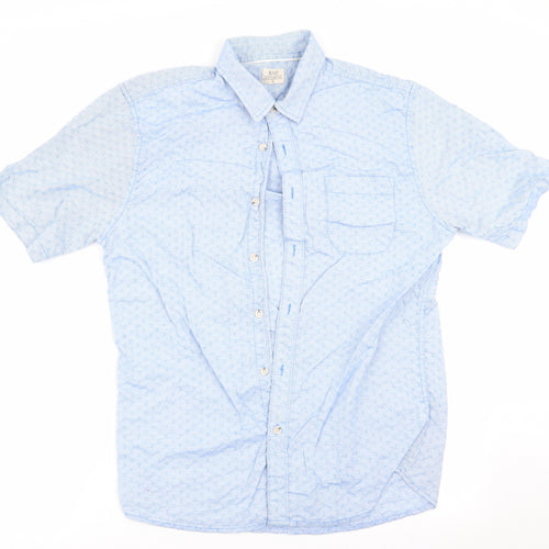 ACW 85 Mens Blue Striped   Button-Up Size M
