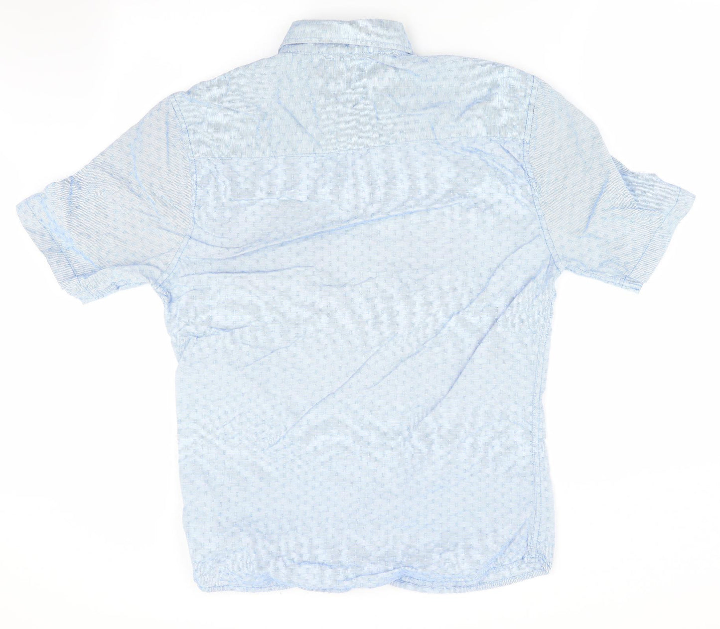 ACW 85 Mens Blue Striped   Button-Up Size M