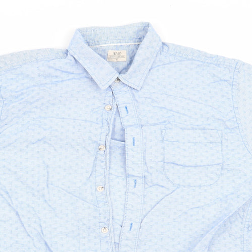 ACW 85 Mens Blue Striped   Button-Up Size M