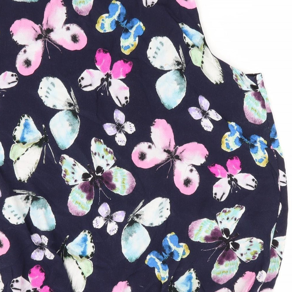 Red Herring Womens Blue Floral  Tunic Blouse Size 18  - Elasticated waist