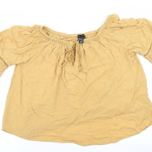New Look Womens Gold   Basic Blouse Size 10
